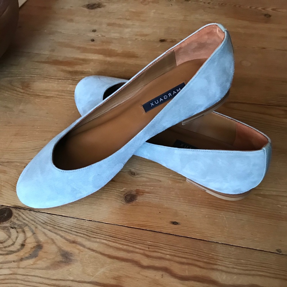 Margaux slate Blue Suede classic flats